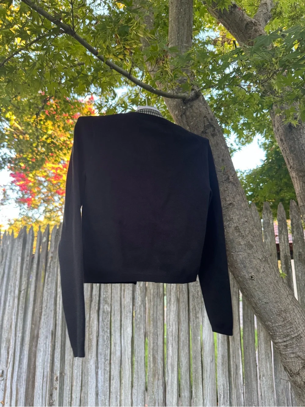 J. Crew Black Crewneck Button Cardigan
